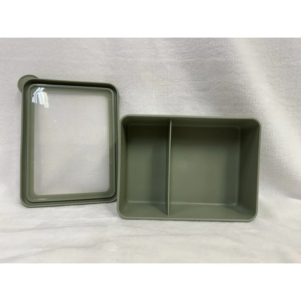 Figmint Green Snack Bento Boxes 2 Compartments Size 8